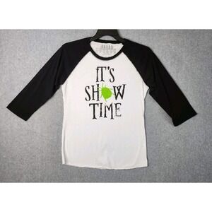 Beetlejuice Broadway IT'S SHOW TIME 3/4 Sleeve Top Shirt Womens Size Medium